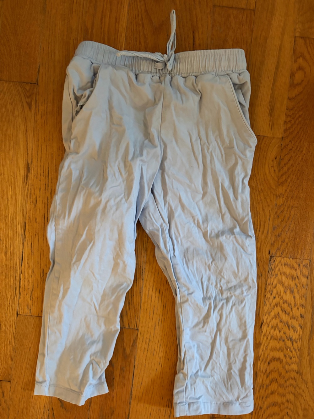 Light Blue Kids Drawstring Chinos